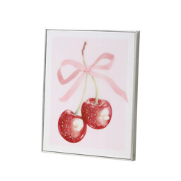 Jewelled Bow Cherries Framed Print - Pink and Red - Wilko - thumbnail 5