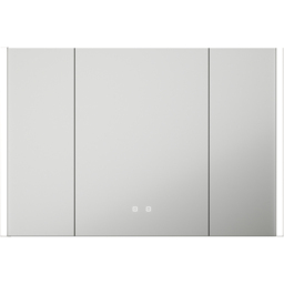 Sorrelis Boreal 3 Door Tunable LED Mirror Cabinet 70 x 105cm - Size: 105 x 70 x 13cm - Black - Wilko - thumbnail 3