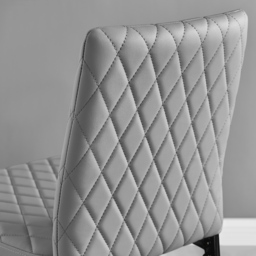 Furniturebox Valera Grey and Black Faux Leather Bar Stool Set of 2 - Wilko - thumbnail 5