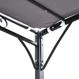 Outsunny 3 x 3m Grey Awning Gazebo Pergola - Wilko - thumbnail 4