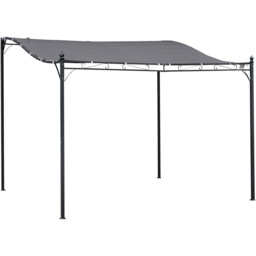 Outsunny 3 x 3m Grey Awning Gazebo Pergola - Wilko - thumbnail 3