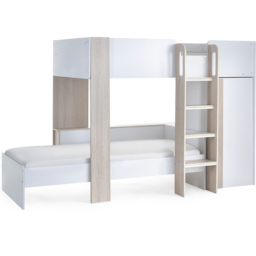 Julian Bowen Horizon Pale Wood and White Bunk Bed - Size: Single - Wilko - thumbnail 3