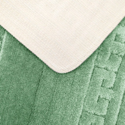 Velosso Greek Key Sage Bath Mat Set - Green - Wilko - thumbnail 6