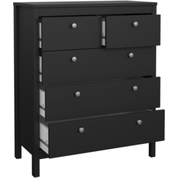Florence Madrid Matt Black 3 Piece Bedroom Furniture Set - Furniture To Go - Wilko - thumbnail 5