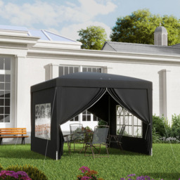 Outsunny 3 x 3m Black Pop Up Gazebo Party Tent - Wilko - thumbnail 5