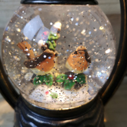 Samuel Alexander Robin Scene LED Christmas Water Spinner Antique Lantern 20cm - Size: 20 x 15 x 15cm - Multi - Wilko - thumbnail 4
