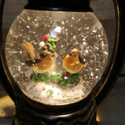 Samuel Alexander Robin Scene LED Christmas Water Spinner Antique Lantern 20cm - Size: 20 x 15 x 15cm - Multi - Wilko - thumbnail 5