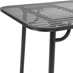 Living and Home Black Rectangular Outdoor Garden Metal Table - Size: 87 x 165 x 14.5cm - Wilko - thumbnail 6