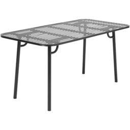 Living and Home Black Rectangular Outdoor Garden Metal Table - Size: 87 x 165 x 14.5cm - Wilko - thumbnail 4