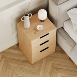 VIDA DESIGNS Terga 3 Drawer Pine Bedside Cabinet - Wilko - thumbnail 5