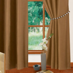 Intimates Natasha Latte and Cream Eyelet Curtains 229 x 183cm - Size: W 229 x D 183cm - Wilko - thumbnail 4