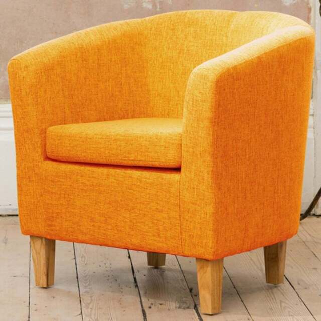 Artemis Home Alderwood Orange Hessian Tub Chair - Size: Single - Wilko - image 1