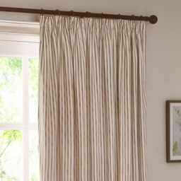 Yard Hebden Cream Striped Cotton Pencil Pleat Curtains 229 x 229cm - Wilko - thumbnail 3