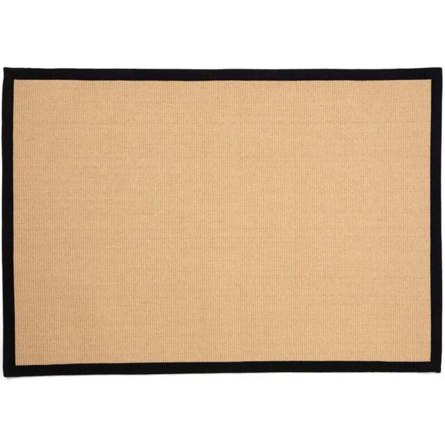 Esselle Home Swinton Black Sisal Jute Boucle Rug 120 x 170cm - Size: 170 x 120 x 1cm - Wilko - image 1