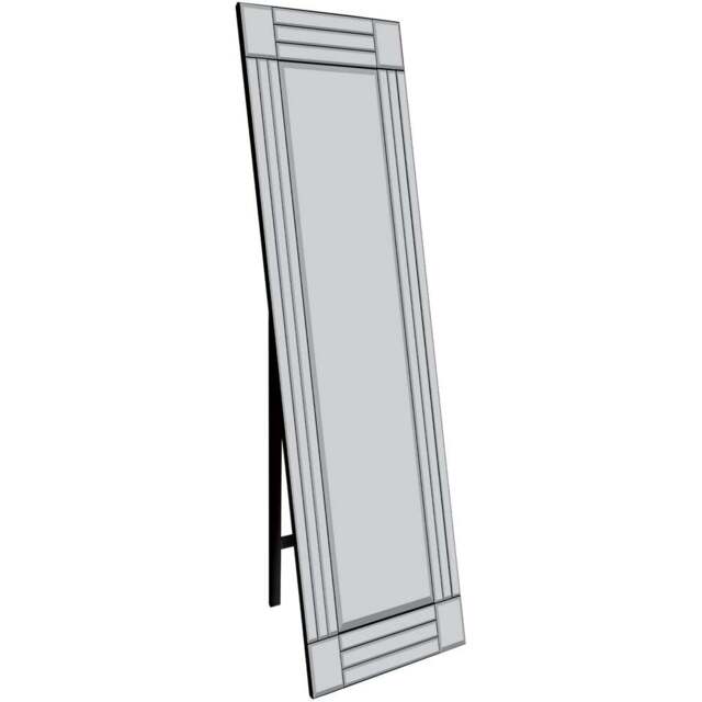 MirrorOutlet Triple Bevel Cheval Free Standing Mirror 170 x 58cm - Clear - Wilko - image 1