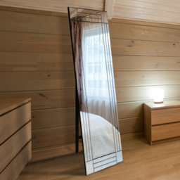 MirrorOutlet Triple Bevel Cheval Free Standing Mirror 170 x 58cm - Clear - Wilko - thumbnail 3