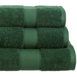 Imperial Hotel Quality Bottle Green Combed Cotton Turkish Bath Mat - Size: 50 x 80 x 4cm - Wilko - thumbnail 3