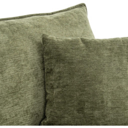 Living and Home 2 Seater Sofa Green Chenille with Throw Pillows - Wilko - thumbnail 5