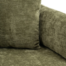 Living and Home 2 Seater Sofa Green Chenille with Throw Pillows - Wilko - thumbnail 4