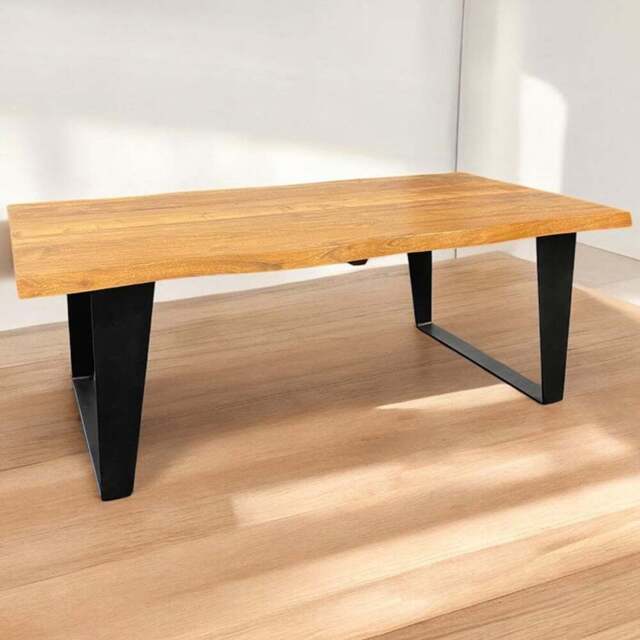 Acacia Home Brown Wooden Coffee Table - Size: 60 x 115 x 45cm - Wilko - image 1