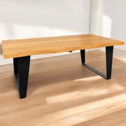 Acacia Home Brown Wooden Coffee Table - Size: 60 x 115 x 45cm - Wilko - thumbnail 1