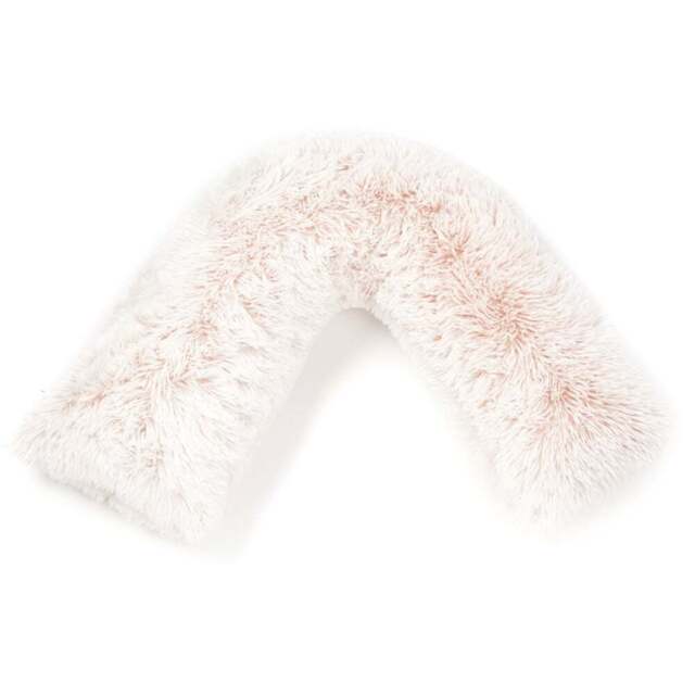 Downland Huggleland Pink Long Hair V Shape Pillow - Size: Single - Wilko