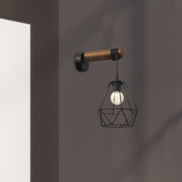 Milagro Acero Black Wall Lamp 230V - Size: 25 x 18 x 50cm - Wilko - thumbnail 5