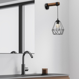 Milagro Acero Black Wall Lamp 230V - Size: 25 x 18 x 50cm - Wilko - thumbnail 6