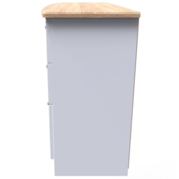 Crowndale Victoria 6 Drawer White Ash and Oak Computer Desk - Size: 41.5 x 127.5 x 79.5cm - Wilko - thumbnail 4