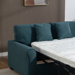Artemis Home Lewiston 2 Seater Teal Fabric Sofa Bed - Wilko - thumbnail 4