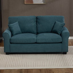 Artemis Home Lewiston 2 Seater Teal Fabric Sofa Bed - Wilko - thumbnail 6
