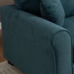 Artemis Home Lewiston 2 Seater Teal Fabric Sofa Bed - Wilko - thumbnail 3