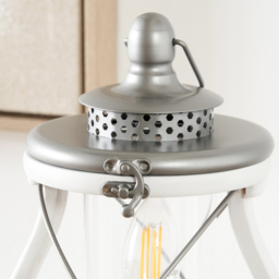 Pacific Lifestyle Gibson White Wooden Victorian-Style Lantern Table Lamp - Size: 41 x 19 x 18cm - Wilko - thumbnail 5