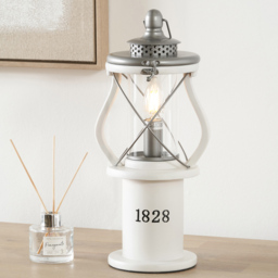 Pacific Lifestyle Gibson White Wooden Victorian-Style Lantern Table Lamp - Size: 41 x 19 x 18cm - Wilko - thumbnail 3