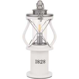 Pacific Lifestyle Gibson White Wooden Victorian-Style Lantern Table Lamp - Size: 41 x 19 x 18cm - Wilko - thumbnail 1