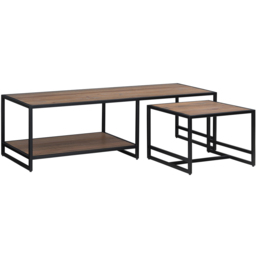 Baumhaus Ooki Coffee Table with Nesting Side Table - Brown - Wilko - thumbnail 3