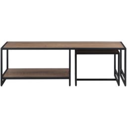 Baumhaus Ooki Coffee Table with Nesting Side Table - Brown - Wilko - thumbnail 4