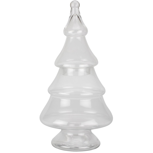 Clear Glass Christmas Tree Decoration Ornament - Wilko
