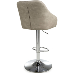 Shankar Serena Mink Leather Bar Stool Set of 2 - Cream - Wilko - thumbnail 6