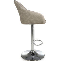 Shankar Serena Mink Leather Bar Stool Set of 2 - Cream - Wilko - thumbnail 5