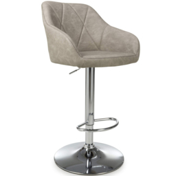 Shankar Serena Mink Leather Bar Stool Set of 2 - Cream - Wilko - thumbnail 3