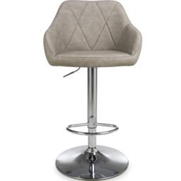 Shankar Serena Mink Leather Bar Stool Set of 2 - Cream - Wilko - thumbnail 4