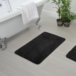 Allure Bath Fashions Black Microfibre Luxury Non-Slip Bath Mat 50 x 80cm - Wilko - thumbnail 3
