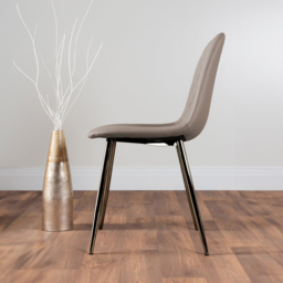 Furniturebox Lucia Solara 6 Seater Dining Set Grey Gloss Cappuccino and Chrome - Brown - Wilko - thumbnail 5