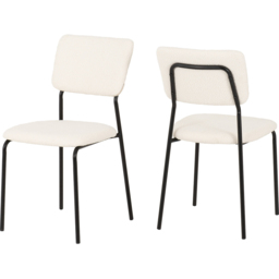 Seconique Marlow and Sheldon 4 Seater Dining Set White Marble and Ivory Boucle Fabric - White Marble/Ivory Boucle Fabric - Wilko - thumbnail 6
