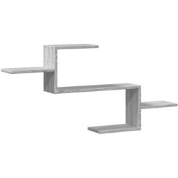 vidaXL 104 x 15 x 49cm Grey Sonoma Oak Wall Shelf - Size: 49 x 15 x 104cm - Wilko - thumbnail 6