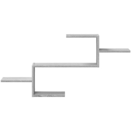 vidaXL 104 x 15 x 49cm Grey Sonoma Oak Wall Shelf - Size: 49 x 15 x 104cm - Wilko - thumbnail 4