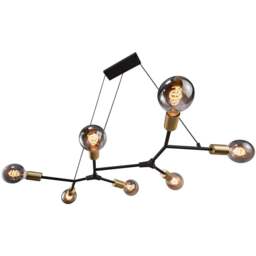 Nordlux Josefine 7 Spot Black Pendant Light - Size: 4.4 x 91 x 4.4cm - Wilko
