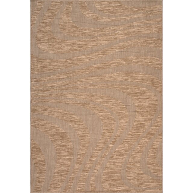 Wave Indoor and Outdoor Rug Natural 170cm - Wilko - image 1