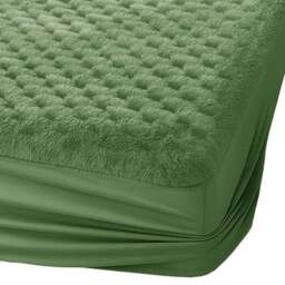 Velosso Double Olive Chunky Popcorn Fitted Sheet - Wilko
